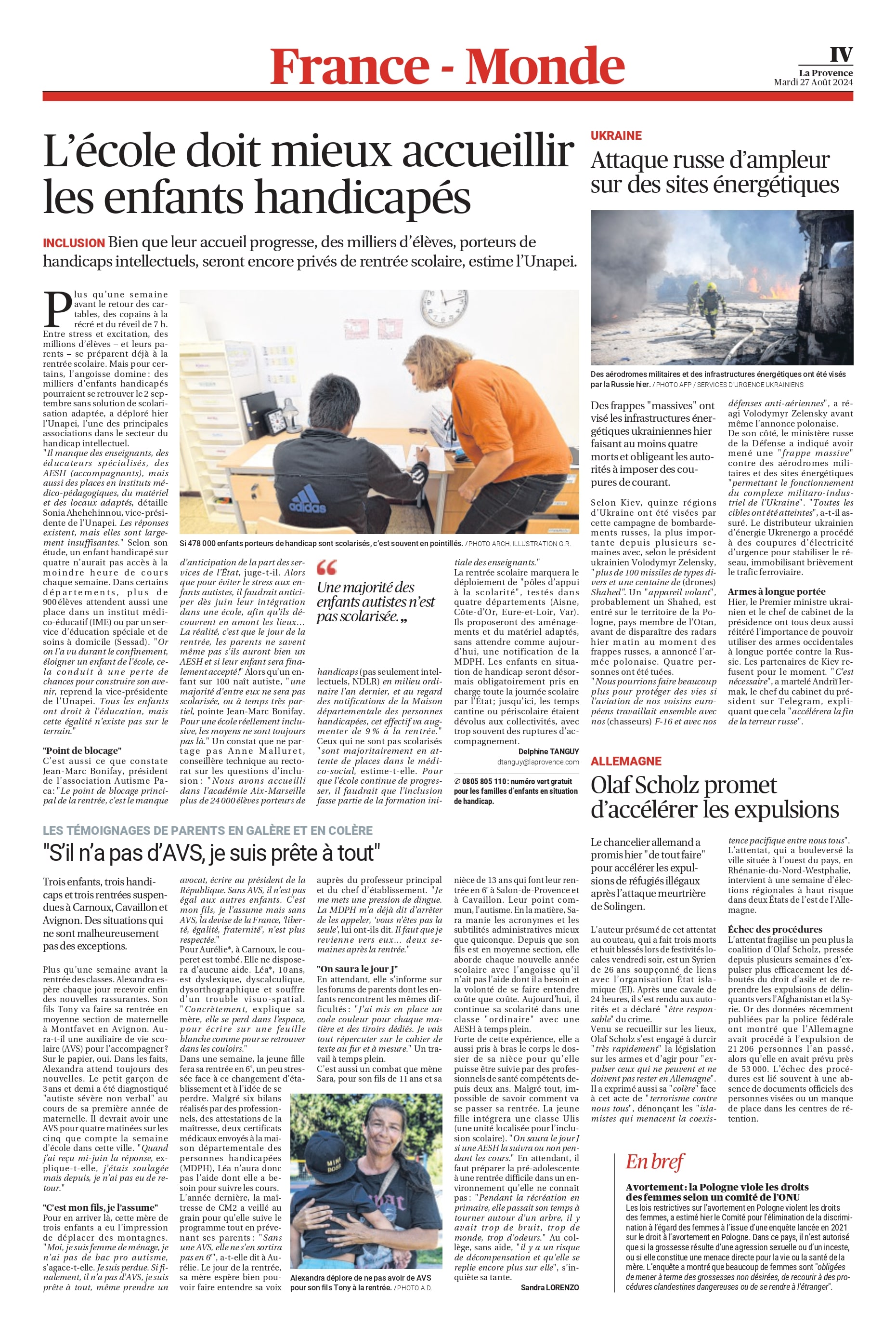 article de presse journal La Provence du jour